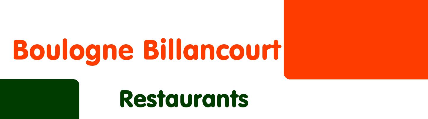 Best restaurants in Boulogne Billancourt - Rating & Reviews